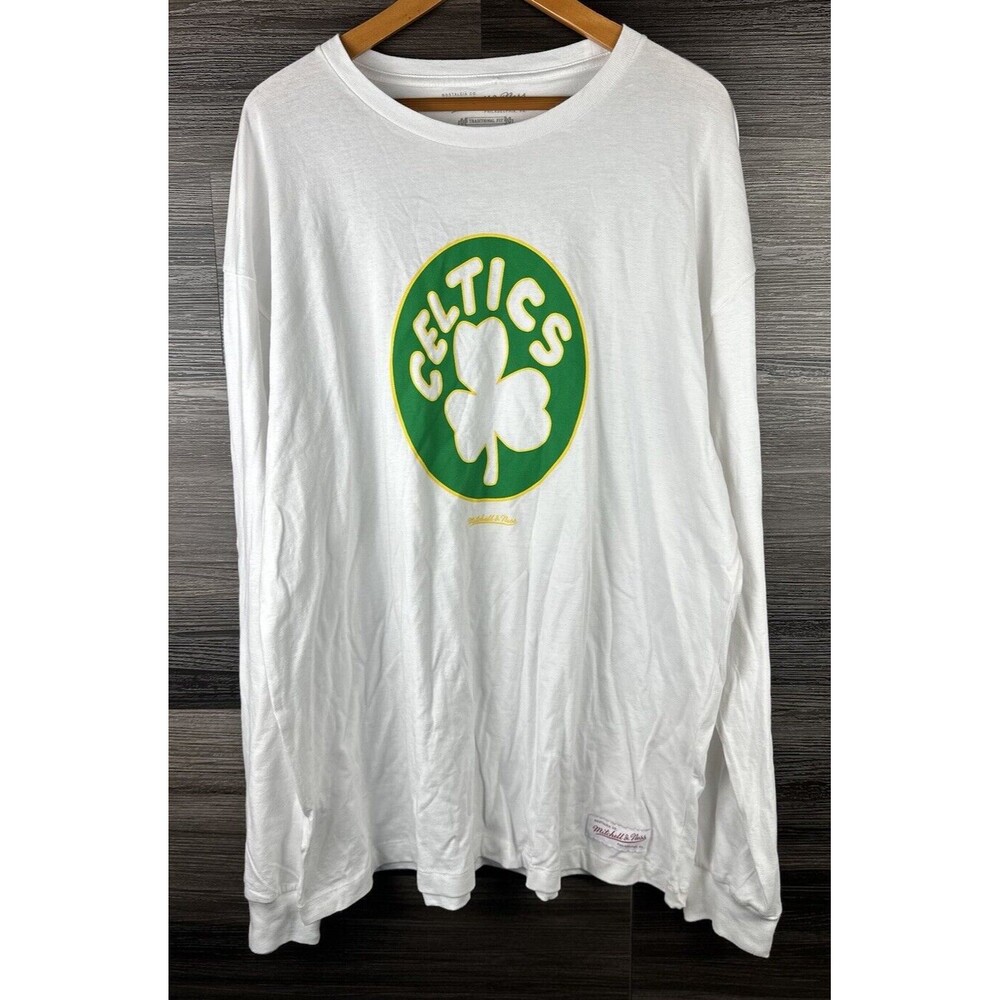 Mitchell & Ness Mens NBA  Boston Celtics‎ Long Sleeve T-Shirt 2Xl XXL